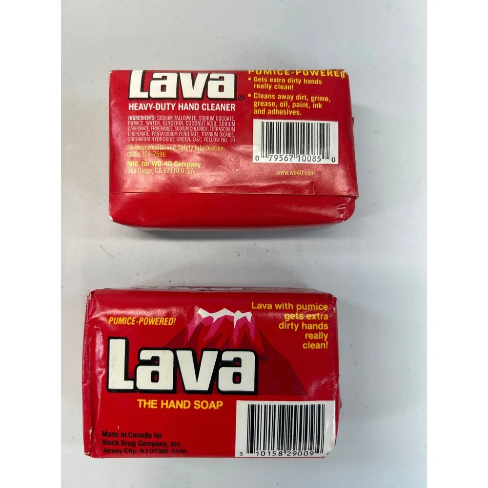 Vintage Lava Pumice Hand Soap Bar 2 Pack 5.75oz Heavy Duty Grease‎ Grime Remover